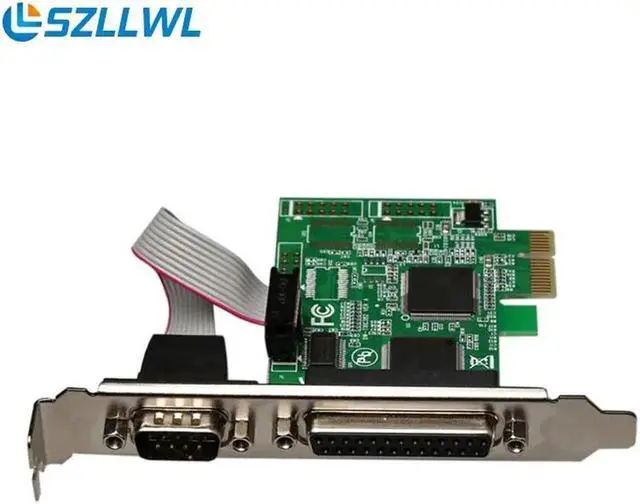 Alt view image 3 of 6 - RS232 RS-232 Serial Port COM&DB25 Printer Parallel Port LPT to PCI-E PCI Express Card Adapter Converter