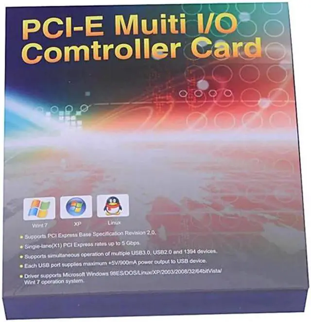 Alt view image 4 of 6 - RS232 RS-232 Serial Port COM&DB25 Printer Parallel Port LPT to PCI-E PCI Express Card Adapter Converter