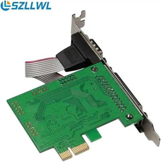 Alt view image 6 of 6 - RS232 RS-232 Serial Port COM&DB25 Printer Parallel Port LPT to PCI-E PCI Express Card Adapter Converter