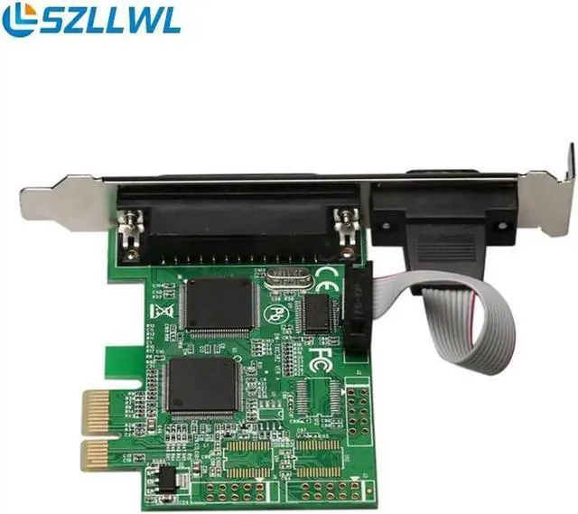 Alt view image 5 of 6 - RS232 RS-232 Serial Port COM&DB25 Printer Parallel Port LPT to PCI-E PCI Express Card Adapter Converter