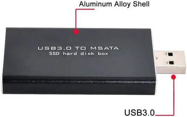 Alt view image 5 of 7 - Aomoproing Mini PCI-E mSATA to USB 3.0 External SSD PCBA Conveter Adapter Pen Driver Card with Case