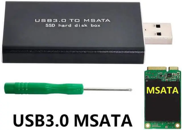 Alt view image 2 of 7 - Aomoproing Mini PCI-E mSATA to USB 3.0 External SSD PCBA Conveter Adapter Pen Driver Card with Case