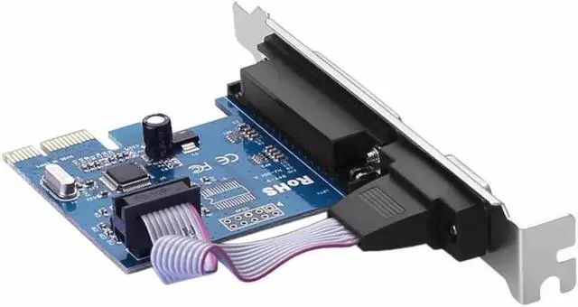 Alt view image 2 of 3 - RS232 RS-232 Serial Port COM & DB25 Printer Parallel Port LPT to PCI-E PCI Express Card Adapter Converter