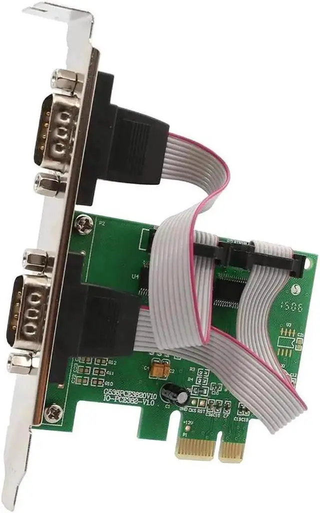 Alt view image 3 of 6 - PCIe PCI-E PCI Express to Dual Serial DB9 RS232 RS-232 2 Port Expansion Controller Card Adapter