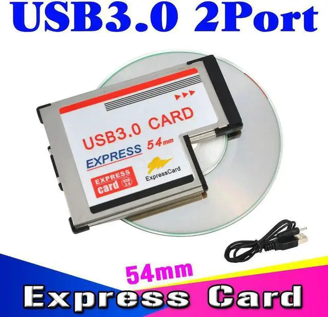Alt view image 2 of 6 - 54mm Express Card to USB 3.0 x 2 Port Expresscard PCI-E to USB Adapter for laptop PC