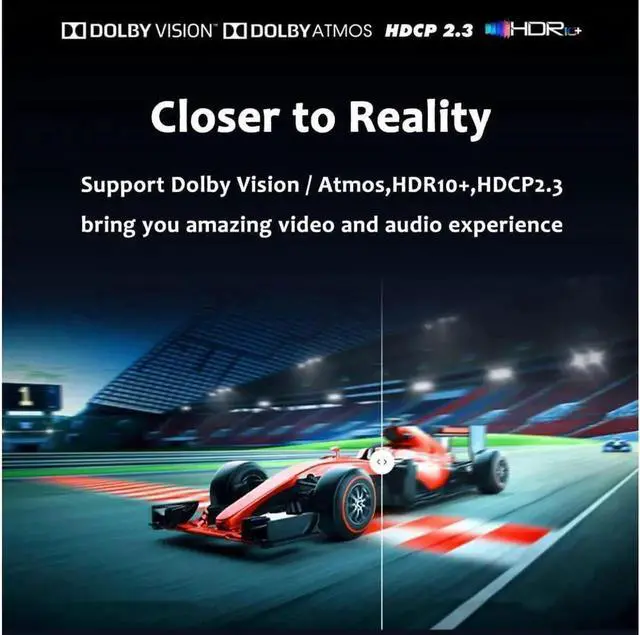 Alt view image 3 of 7 - [Upgraded] HDMI 2.1 Switch 8K @60Hz 4K @120Hz 4 in 1 Out HDMI Auto Switcher with Remote Support 48Gbps, HDR10+, HDCP2.3, D-o-l-b-y Vision/ Atmos and CEC (with US Power Adapter)