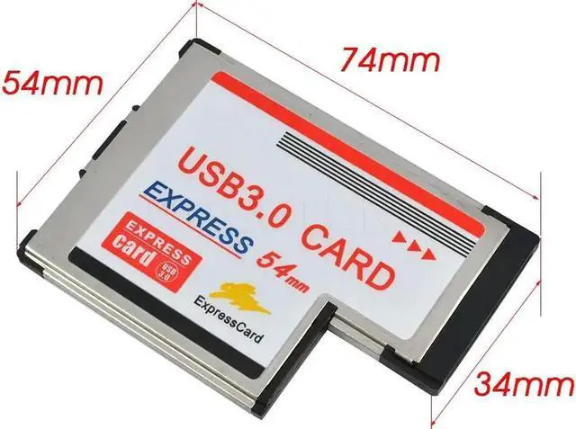 Alt view image 2 of 6 - Express Card 54mm to USB 3.0 x 2 Port Expresscard PCI-E to USB Adapter Promotion