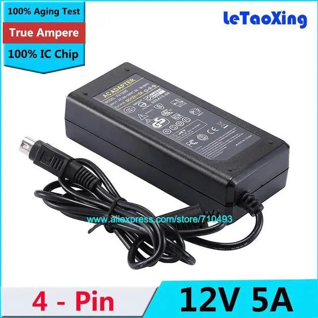 Main image of IC Chip AC-DC 12V 5A 4 Pin Power Adapter Supply 60W 4-Pin 4Pin For LCD TV Monitor Laptop Battery Charger shpping