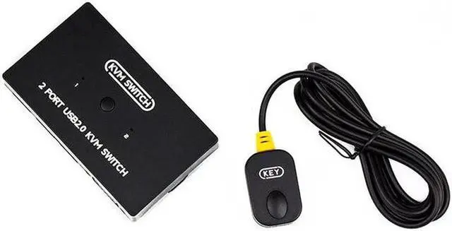 Alt view image 2 of 6 - 2 Port KVM Switch VGA Laptop Host Sharing USB Printer Keyboard Mouse Monitor 2 in 1 out sharer