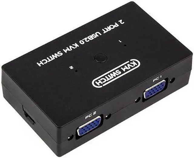 Alt view image 5 of 6 - 2 Port KVM Switch VGA Laptop Host Sharing USB Printer Keyboard Mouse Monitor 2 in 1 out sharer