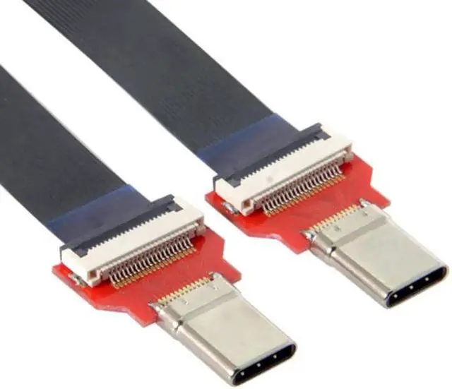 Main image of Aomoproing FVH 20cm FPC Flat USB 3.1 Type-C USB-C Male to Male Data Cable for Macbook & Laptop & Phone & Drive UC-110-0.2M