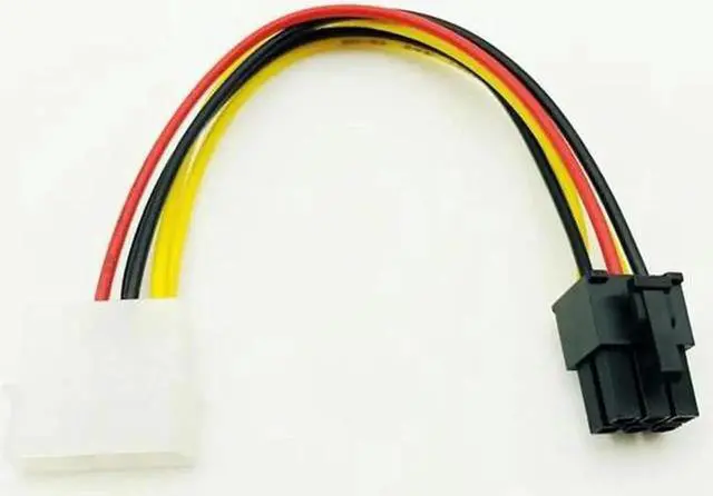 Alt view image 6 of 6 - 5pcs 4Pin Molex to 6Pin PCI-Express PCIE Video Card Power Converter Adapter Cable for Bitcoin Miner Antminer Mining