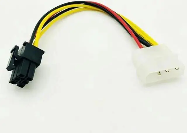 Alt view image 3 of 6 - 5pcs 4Pin Molex to 6Pin PCI-Express PCIE Video Card Power Converter Adapter Cable for Bitcoin Miner Antminer Mining