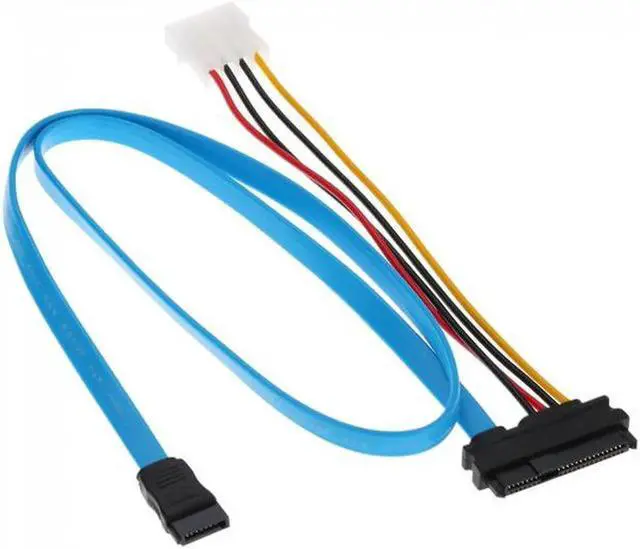 Alt view image 3 of 7 - Aomoproing Hard Disk SFF-8482 SAS Cable 29Pin to 1* SATA 7PIN HDD Cable 70cm