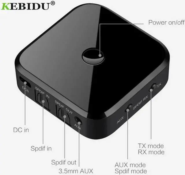 Alt view image 6 of 6 - Bluetooth Receiver Transmitter TX16 3.5mm Aptx Wireless Stereo Adapter HIFI With Optical Toslink/SPDIF for TV Speaker