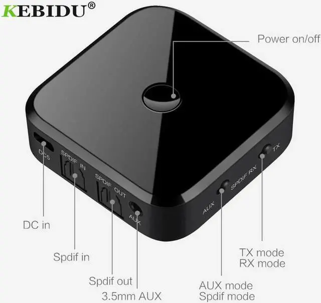 Alt view image 6 of 6 - TX16 Bluetooth Transmitter Receiver 3.5mm Aptx Wireless Stereo Adapter HIFI With Optical Toslink/SPDIF for Speaker TV
