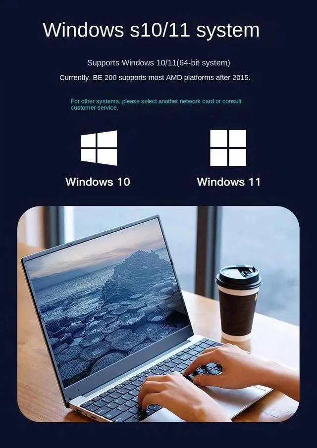 Alt view image 4 of 7 - New Wi-Fi 7 Intel BE200 Bluetooth 5.4 Wifi Card BE200NGW 2.4/ 5/ 6 GHz 5.8 Gbps For Windows 10/11 PC Laptop With Antennas