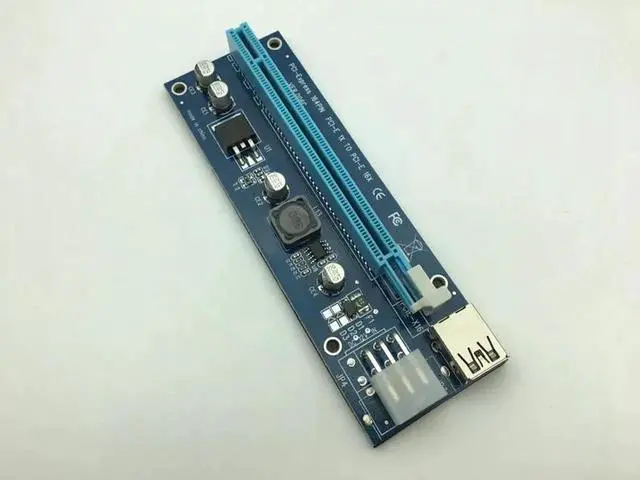 Alt view image 5 of 6 - PCI-E Express 1x to 16x Powered Extender Riser Adapter Card USB 3.0 Cable 60cm PCIe Riser Card for Bitcoin BTC Miner Mining