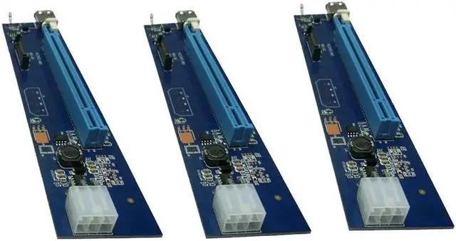 Alt view image 2 of 5 - PCI-E Turn PCIe Riser Card 1 to 4 PCI-E x16 slots Expansion Cards 4 Port PCIe slots/PCIePort Multiplier Card for Miner BTC