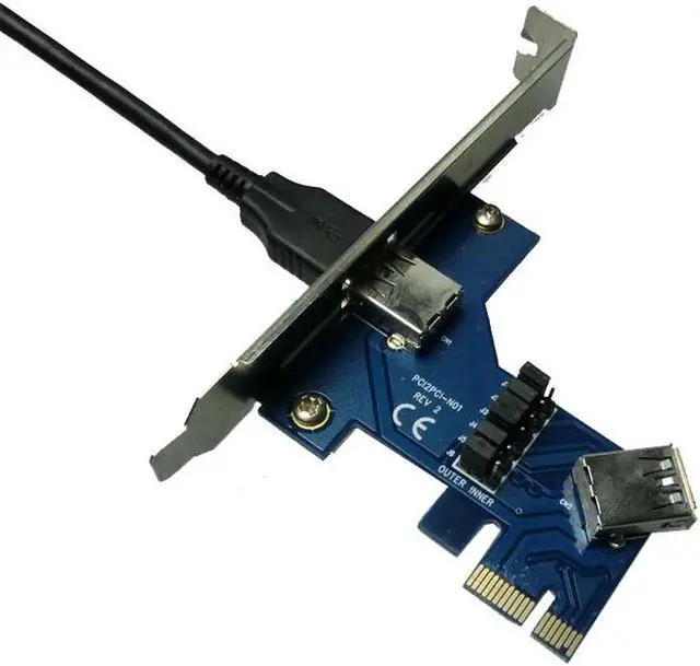 Alt view image 4 of 5 - PCI-E Turn PCIe Riser Card 1 to 4 PCI-E x16 slots Expansion Cards 4 Port PCIe slots/PCIePort Multiplier Card for Miner BTC