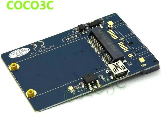Alt view image 2 of 4 - 2 in 1 USB 2.0 to mini PCI-e slot card as mini PCIe Card Test Tool + mSATA SSD to SATA Converter