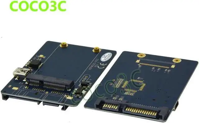 Alt view image 3 of 4 - 2 in 1 USB 2.0 to mini PCI-e slot card as mini PCIe Card Test Tool + mSATA SSD to SATA Converter