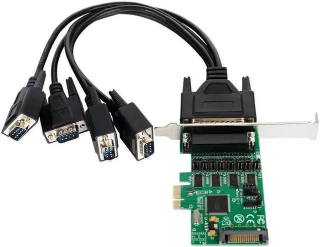 Alt view image 4 of 6 - PCI-E PCI Express to 4 Port RS232 Multi Serail Card WCH384L Chipset DB9 pin COM Adapter PCIE Controller with Fan out Cable