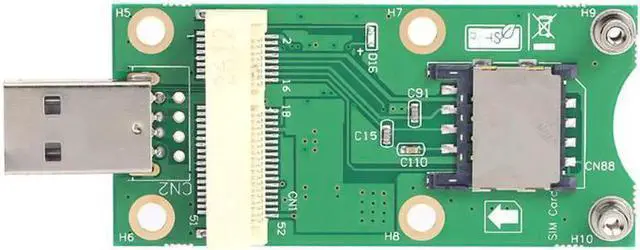 Alt view image 5 of 6 - Mini Wireless PCI-E to USB Adapter with SIM 8 Pin Card Slot for WWAN/LTE Module Converts 3G/4G Wireless Mini-Card to USB Port