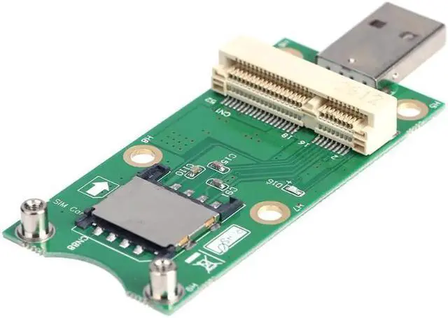 Alt view image 4 of 6 - Mini Wireless PCI-E to USB Adapter with SIM 8 Pin Card Slot for WWAN/LTE Module Converts 3G/4G Wireless Mini-Card to USB Port