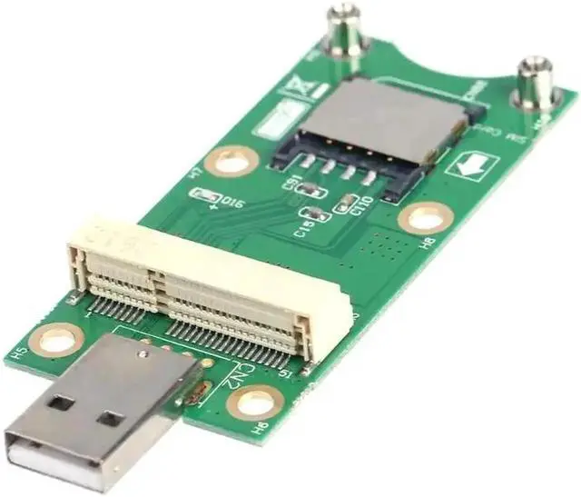 Main image of Mini Wireless PCI-E to USB Adapter with SIM 8 Pin Card Slot for WWAN/LTE Module Converts 3G/4G Wireless Mini-Card to USB Port