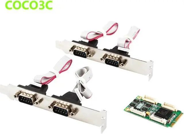 Main image of Mini PCIe To 4 RS422 RS485 Ports adapter for Mini ITX motherboard Mini PCI express DB9 Ports Controller Card