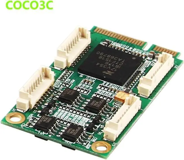 Alt view image 2 of 6 - Mini PCIe To 4 RS422 RS485 Ports adapter for Mini ITX motherboard Mini PCI express DB9 Ports Controller Card