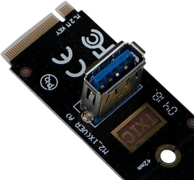 Alt view image 2 of 5 - NGFF to PCI-E Riser Card M2 Slot to PCIe Expansion Card Convertor USB 3.0 Extender Adapter for Graphics Cards for BTC Miner