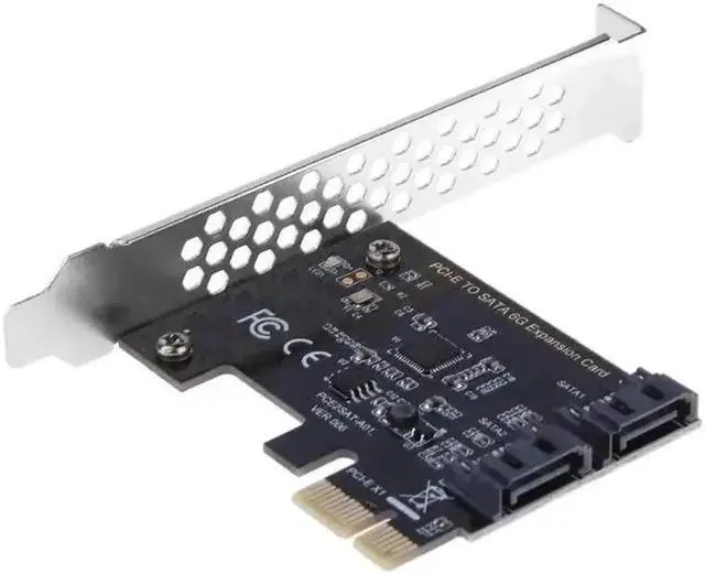 Alt view image 2 of 6 - PCI-E PCI Express to SATA 3.0 Extension Card with Bracket 2-Port SATA III 6Gbps Expansion Adapter Boards for Computer
