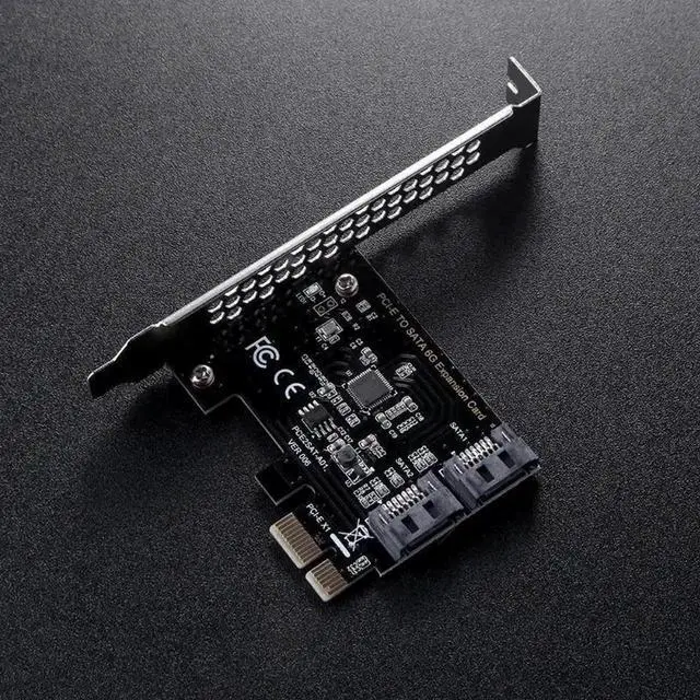 Alt view image 5 of 6 - PCI-E PCI Express to SATA 3.0 Extension Card with Bracket 2-Port SATA III 6Gbps Expansion Adapter Boards for Computer