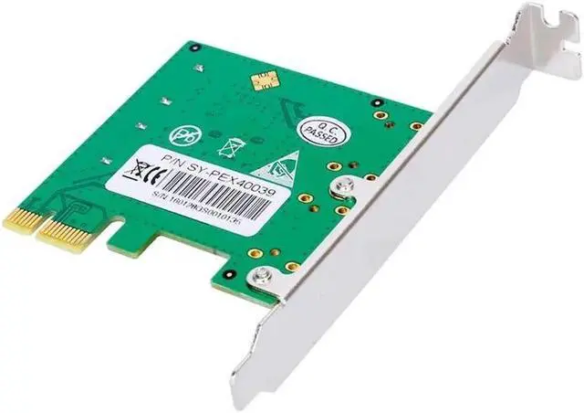 Alt view image 5 of 5 - PCI Express PCIE PCI E SATA Card SATA Controller 2 Port SATA 3 PCIe 2.0 x1 Card Low Profile Bracket ASMedia ASM1061 Chips