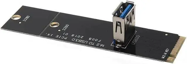 Alt view image 4 of 4 - NGFF to PCI E 16x Slot Riser Card PCIE to M2 Adapter USB 3.0 Extender M.2 M Key for Graphics Card for BTC Miner Antminer Mining