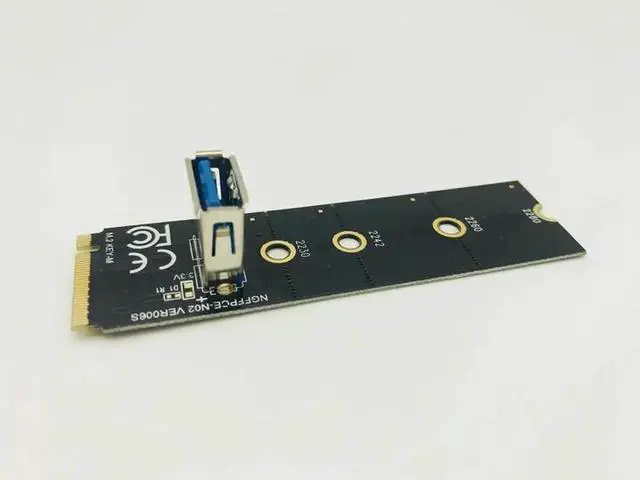 Alt view image 3 of 5 - USB 3.0 Extender Adapter NGFF to PCI E Riser Card M2 to PCIe Expansion Card Convertor for Graphics Cards BTC Mining Miner