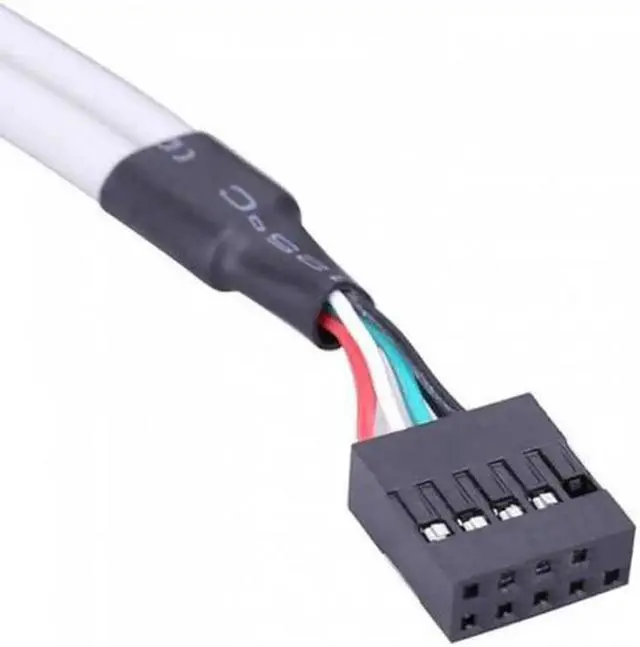 Alt view image 4 of 7 - Aomoproing PCI-E USB 2.0 A type Female Screw to Motherboard 9p header cable with bracket