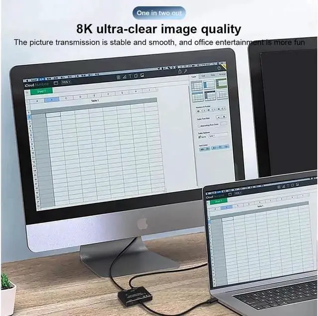 Alt view image 7 of 7 - USB-C 8K Bi-Direction Switch USB3.1 USB Type-C PD 3.0 Splitter 1x2 / 2x1 DATA & VIDEO & PD100W Switcher Use for Computer Monitor Mobile Phone Multiple Source and Displays