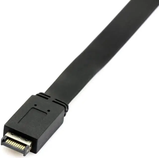 Alt view image 3 of 6 - Computer Cables 0.3m 0.5m USB3.1 Front Panel Header Type E Male to USB C Type C Female Extension Wire Adapter Cable Cord