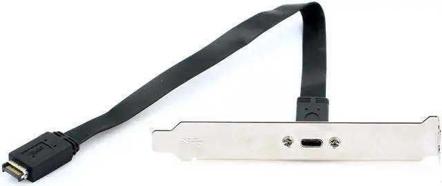 Alt view image 2 of 6 - Computer Cables 0.3m 0.5m USB3.1 Front Panel Header Type E Male to USB C Type C Female Extension Wire Adapter Cable Cord