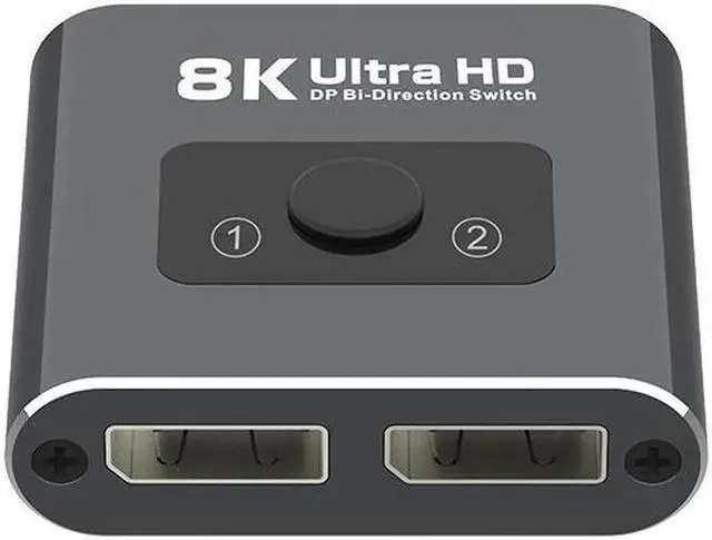Alt view image 5 of 7 - Bidirectional Switch 7680*4320@60Hz Displayport 2 X 1 Switch DisplayPort 1 X 2 Splitter 1.4 Support HDCP2.2 8K@60Hz,4K@120Hz/144Hz,2K@144Hz/165Hz for PC Projectors Monitors