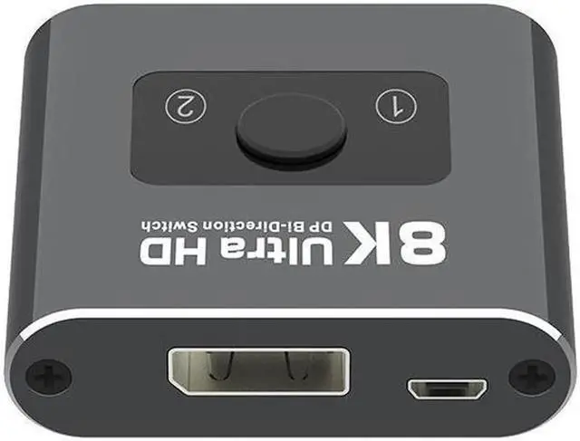 Alt view image 2 of 7 - Bidirectional Switch 7680*4320@60Hz Displayport 2 X 1 Switch DisplayPort 1 X 2 Splitter 1.4 Support HDCP2.2 8K@60Hz,4K@120Hz/144Hz,2K@144Hz/165Hz for PC Projectors Monitors