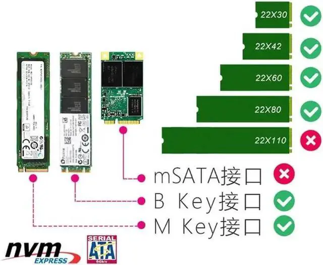 Alt view image 3 of 6 - M.2 SSD to U.2 Adapter 2 in 1 M.2 NVMe Key B/M SSD to PCI e U.2 SFF 8639 Adapter PCIe M2 Converter Desktop Computer