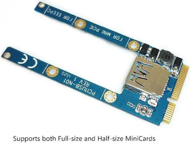 Alt view image 3 of 4 - Mini PCIe PCI-E to USB 2.0 Adapter mPCIe to USB2.0 Converter Card