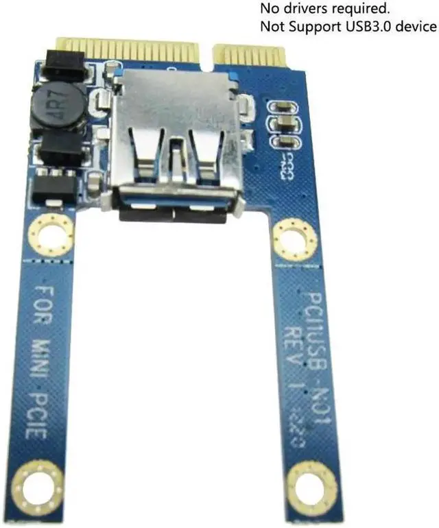 Alt view image 2 of 4 - Mini PCIe PCI-E to USB 2.0 Adapter mPCIe to USB2.0 Converter Card