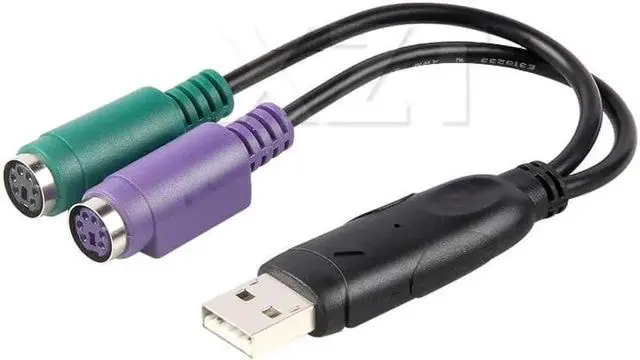 Alt view image 2 of 7 - For Keyboard Mouse Scanner USB Male to 6Pin 6 Pin PS2 PS/2 Female Extension Cable Y Splitter Adapter Connector