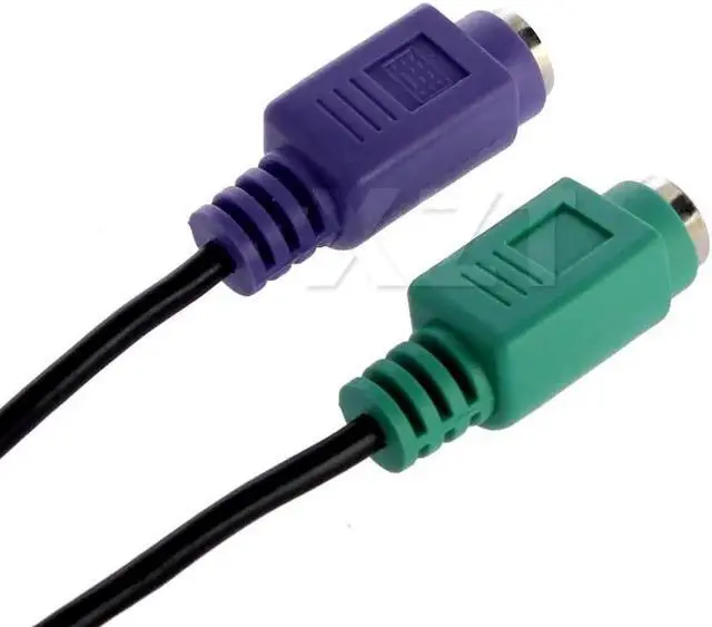Alt view image 7 of 7 - For Keyboard Mouse Scanner USB Male to 6Pin 6 Pin PS2 PS/2 Female Extension Cable Y Splitter Adapter Connector