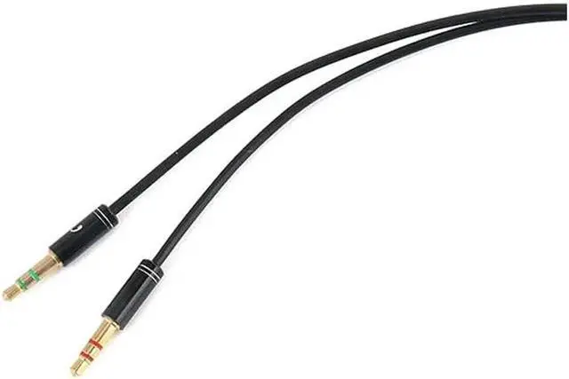 Alt view image 3 of 6 - 3.5mm Audio Mic Y Splitter Cable Headphone Adapter, Black